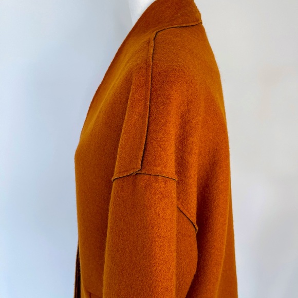 NWOT Warehouse Modern Bonded Rust Coat - Picture 7 of 11